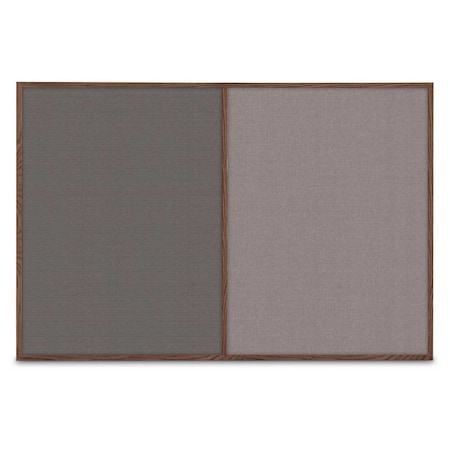 United Visual Products Slim Style Indoor Enclosed Radius Corkbo UVRDS42SB-WHITE-ULTMAR